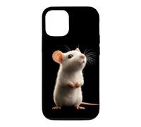 Carcasa para iPhone 12/12 Pro Rata Ratón Simpático Roedores Ratón Enano Ratas Pequeñas