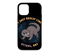 Carcasa para iPhone 12/12 Pro Realmente Me Gustan Las Nutrias Ok Animales Marinos Nutria De Nariz Peluda