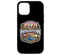 Carcasa para iPhone 12/12 Pro Recuerdo de Houston Texas City State Vintage Viaje Memorabilia