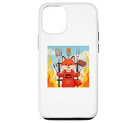 Carcasa para iPhone 12/12 Pro Red Fox Cooking Grill BBQ Funny Gift Red Fox