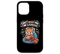 Carcasa para iPhone 12/12 Pro Red Panda Gaming Can't Hear You I'm Gaming Red Panda