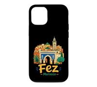 Carcasa para iPhone 12/12 Pro Regalo de Recuerdo de Viaje de Fez Marruecos Dibujado a Mano
