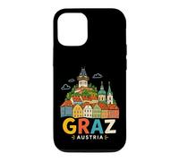 Carcasa para iPhone 12/12 Pro Regalo de Recuerdo de Viaje de Graz Austria Dibujado a Mano