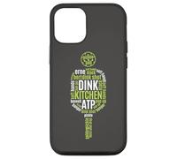 Carcasa para iPhone 12/12 Pro Reproductor de Bebidas Pickleball Life Paddle Word Cloud