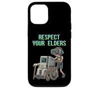 Carcasa para iPhone 12/12 Pro Respect Your Elders Retro Computer Gamer Boy Funny VR Gaming