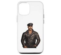 Carcasa para iPhone 12/12 Pro Retro Gay Leather Daddy Bear - Cuero Dom Biker Man