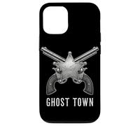 Carcasa para iPhone 12/12 Pro Revólveres Ghost Town Western Vintage Cowboy Outlaw