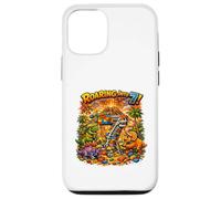 Carcasa para iPhone 12/12 Pro Roaring Into 7 Dinosaurios Fiesta de Cumpleaños Bloques de Construcción Dino