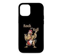 Carcasa para iPhone 12/12 Pro Rock and Roll Guitarra Pollo Vintage Rock Guitarrista Animal