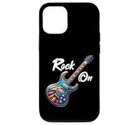 Carcasa para iPhone 12/12 Pro Rock On Guitar Band Funny Rock Guitarrista Niñas Niños Niños