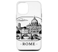Carcasa para iPhone 12/12 Pro Roma, la Ciudad eterna. Silueta Decorativa.