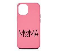 Carcasa para iPhone 12/12 Pro Rosa - Mama Heart Lettering Minimalista Motherhood Love