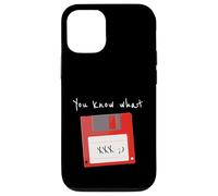 Carcasa para iPhone 12/12 Pro Sabes lo Que guardo Disquete Retro guiño Divertido