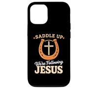 Carcasa para iPhone 12/12 Pro Saddle Up Estaban siguiendo a Jesús Fe Biblia Escritura Dios