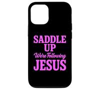 Carcasa para iPhone 12/12 Pro Saddle Up Estaban siguiendo a Jesús Fe Escritura Cristiana Dios