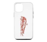 Carcasa para iPhone 12/12 Pro Sak Yant Suea Krajone Tigre Saltando Tatuaje Tailandia