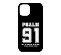 Carcasa para iPhone 12/12 Pro Salmo 91 Versículo de la Biblia con Aspecto de Jersey (Solo impresión) Cristiano