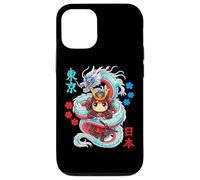 Carcasa para iPhone 12/12 Pro Samurai de Anime Kawaii Protegido por dragón japonés