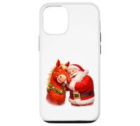 Carcasa para iPhone 12/12 Pro Santa compartiendo Secretos con Caballo