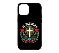 Carcasa para iPhone 12/12 Pro Santa Faustina ruega por Nosotros católica Floral