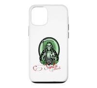Carcasa para iPhone 12/12 Pro Santa Muerte Green Justice Scythe Globe Folk Saint Rose