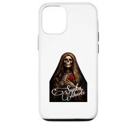 Carcasa para iPhone 12/12 Pro Santa Muerte Oscuro Folk Santo Primer Plano Arte