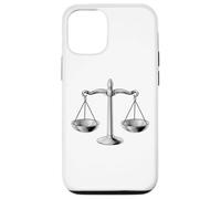 Carcasa para iPhone 12/12 Pro Scales of Justice Libra Star Sign Legal Gift Abogado Juez