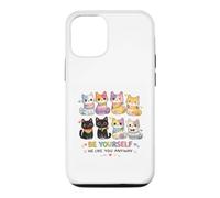 Carcasa para iPhone 12/12 Pro Sé tú Mismo, Nos Gustas de Todos Modos, Gato Divertido e inclusivo