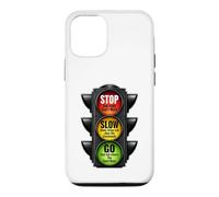 Carcasa para iPhone 12/12 Pro Señal de tráfico Cristiana Stop Slow Go Palabra de Dios Fe