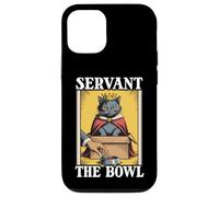 Carcasa para iPhone 12/12 Pro Servant The Bowl Cat In Box - Cuenco de Comida con diseño de Gato Divertido