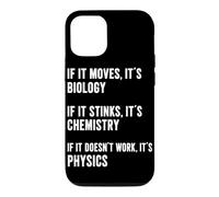 Carcasa para iPhone 12/12 Pro Si se Mueve es biología si apesta es química física
