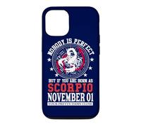 Carcasa para iPhone 12/12 Pro Signo de Escorpio Noviembre 01 Horóscopo de la Estrella de la astrología del Zodiaco