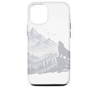 Carcasa para iPhone 12/12 Pro Silueta de Paisaje de Lobo