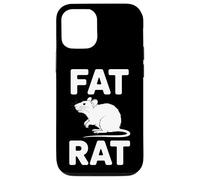 Carcasa para iPhone 12/12 Pro Silueta de roedor sarcástico Divertido de Rata Gorda