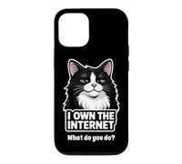 Carcasa para iPhone 12/12 Pro Smug Tuxedo Cat posee el felino Divertido de Internet