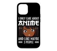 Carcasa para iPhone 12/12 Pro Solo me Importa el Anime y me Gusta Maybe 3 People Black Anime