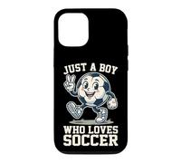 Carcasa para iPhone 12/12 Pro Solo un niño Que ama el balón de Dibujos Animados de fútbol