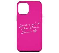 Carcasa para iPhone 12/12 Pro Solo una Chica Que ama a Jesús, Lindo día de San Valentín, Cristiano