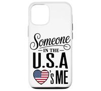Carcasa para iPhone 12/12 Pro Someone In The U S A Loves Me Heart Flag