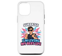 Carcasa para iPhone 12/12 Pro Sorpresa Estoy Viviendo Mi Mejor Vida Trans Orgullo Trans LGBTQ