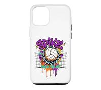 Carcasa para iPhone 12/12 Pro Spike Break The Net Voleibol Jugador Graffiti Art