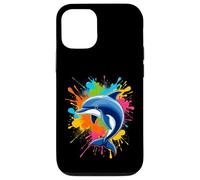 Carcasa para iPhone 12/12 Pro Splash Art Dolphin Design Hermosos Amantes de los Delfines