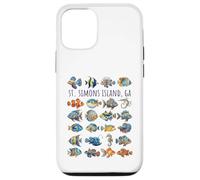 Carcasa para iPhone 12/12 Pro St Simons Island GA - Diseño de Peces Coloridos