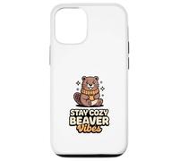 Carcasa para iPhone 12/12 Pro Stay Cozy Beaver Vibes - Peluche de Castor