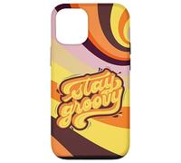 Carcasa para iPhone 12/12 Pro Stay Groovy Retro 70s Swirl Arte estético