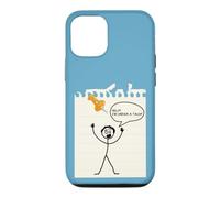 Carcasa para iPhone 12/12 Pro Stick Figure Under A Tack Funny Stick Hombre Oficina Regalo