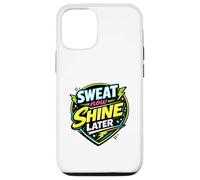 Carcasa para iPhone 12/12 Pro Suda Ahora Brilla más Tarde Fitness Cita Entrenamiento Grind Humor