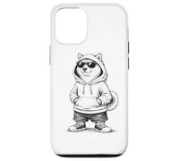 Carcasa para iPhone 12/12 Pro Sudadera con Capucha para Perro con Gafas de Sol Urban Shiba