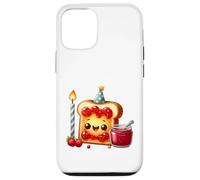 Carcasa para iPhone 12/12 Pro Sudadera con Comida para Celebrar la Fiesta Kawaii Toast Jam