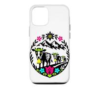 Carcasa para iPhone 12/12 Pro Suiza Alpine Cow Familia Arte Popular Desalpe